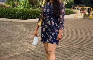 Chemistry Navy Blue Floral Play Suit