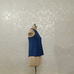 Blue Sleeveless Tank Top