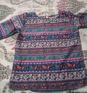 Boho Floral Print Top