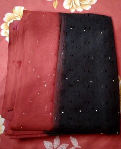 Black &amp; Red Saree