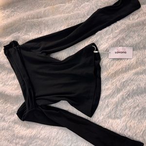off shoulder aesthetic fitted top