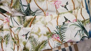 Tropical Print high waist Pants