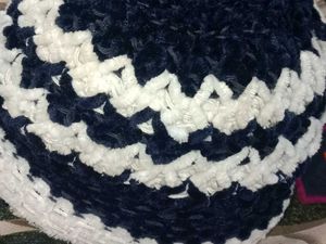 Blue &amp; White Crochet Hat