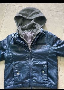 Stylish Blue Hooded Jacket