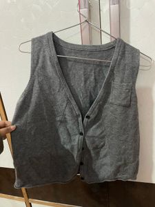 Gray Knit Vest