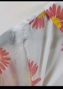 Floral Print Tie-Front Top