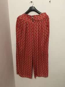 Red Geometric Print Trouser