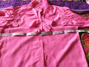 Pink Ruffle Blouse