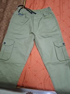 Boys Olive Cargo Pants