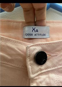 Bootcut Pinkish Peach Colour Jeans