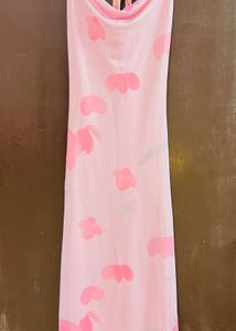 Newme light pink bodycon maxi dress