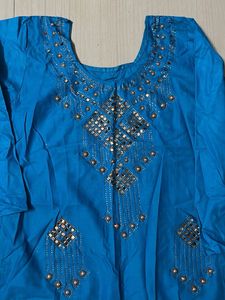 Teal Blue Salwar Kameez Set