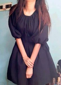 ZARA Black Tie-up Dress (Women's)
