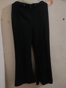 Stylish Black Slit Flare Pants