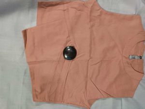 Chic Peach High-Waist Trousers