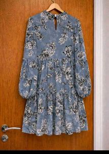 Floral Print Tiered Mini Dress