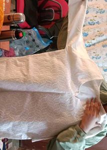 Straight White Chikankari Print Kurta