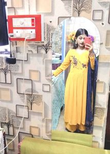 Mustard Sharara Set