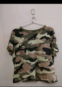 Camouflage T-Shirt & Skirt Set