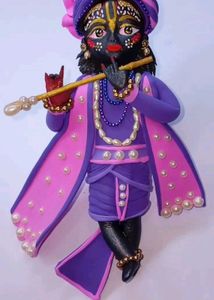 Krishna Ji Clay Showpiece
