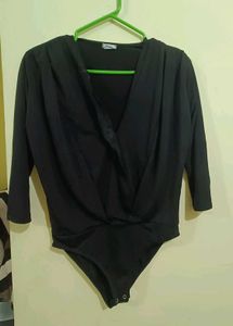 Black Bodysuit Top Bust 38