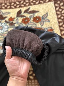 Girls Shiny Synthetic Warm Leggings Have Elastic W