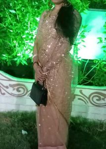 Net Sequence Saree
