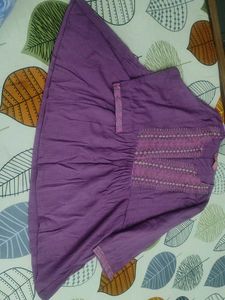 Purple Embroidered Kurta