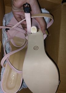 Trendy Pink Heeled Sandals