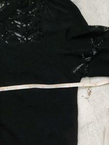 Black Lace Detail Cardigan