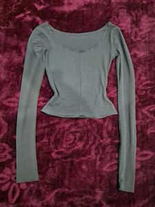 Grey Sheer Top