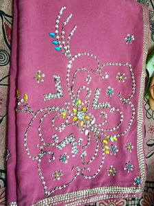Magenta Colour New Saree