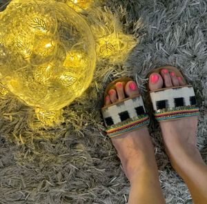 Handcrafted Ikat Print Ethnic Slide Sandals