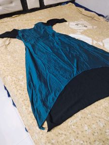 Stylish Black &amp; Teal Kurta