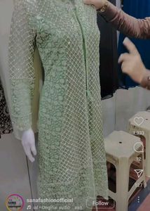 Elegant Green Embellished Dress