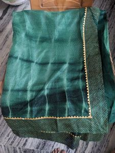 Elegant Green Net Saree