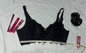 Lace Detailed Black Bra