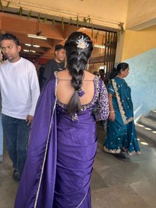 Elegant Navy Blue Embroidered Saree