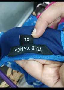 Blue Floral Print Tie Waist Dress