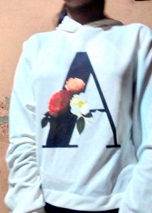 White Cropped Hoodie