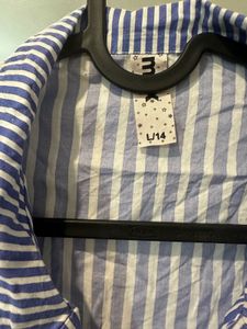 Striped Blue &amp; White Shirt