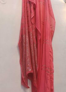 Pink Sequin Saree 💗