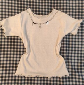 white slimfit top