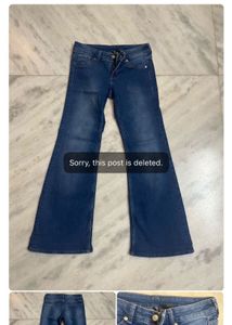 blue low waist jeans