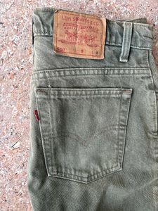 Vintage Olive Green Pants 550 Series Levi&#39;s