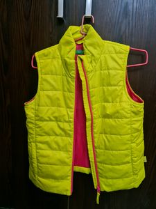 Puffer Jacket In Neon Yellow