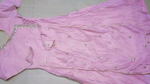 Festival special pink gown with dupatta