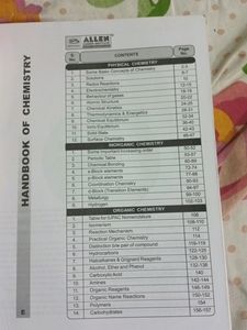 Chemistry Handbook NEET pre Medical Allen