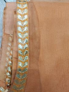 Beautiful Mustard Colour Saree With Pretty Lace