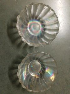 Holographic Glass Bowls Set Of 2